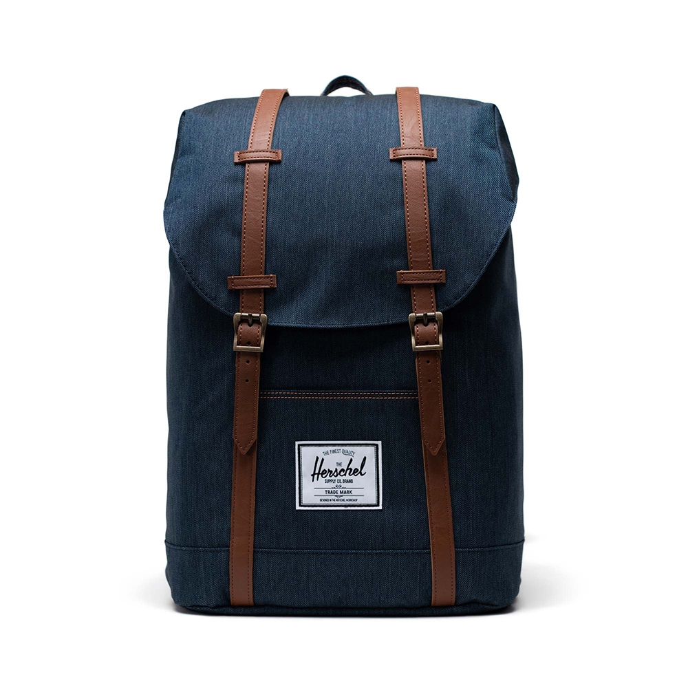 Retreat - Indigo Denim / Rugzak met 15" fleece gevoerd laptopvak - 19.5L opbergruimte - magnetische sluiting / Beperkte Levenslange Garantie / Jeans