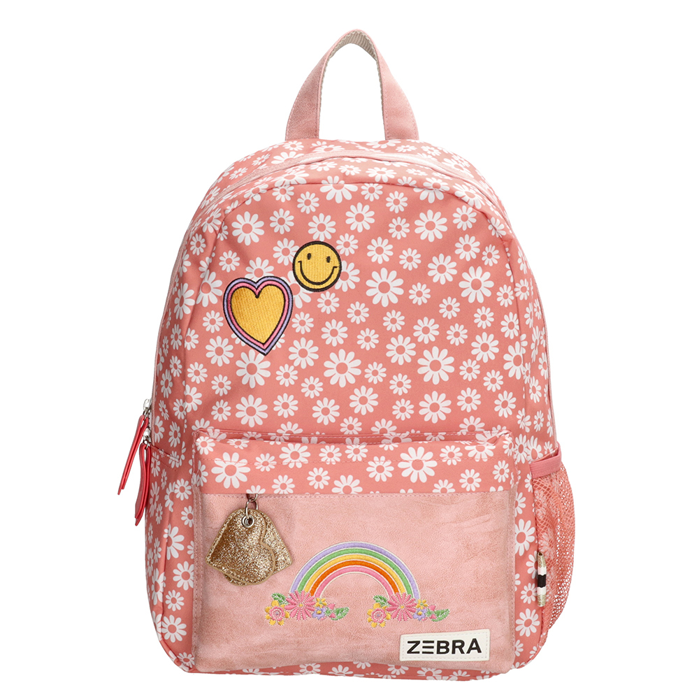 Zebra Trends School Backpack Pink Happy