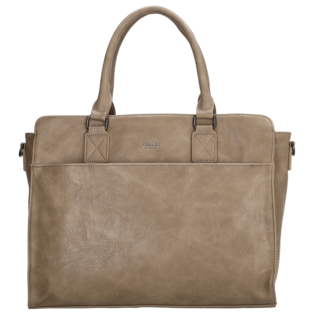 Charm London Dow Gate Handtas - 15,4 inch - Donkertaupe