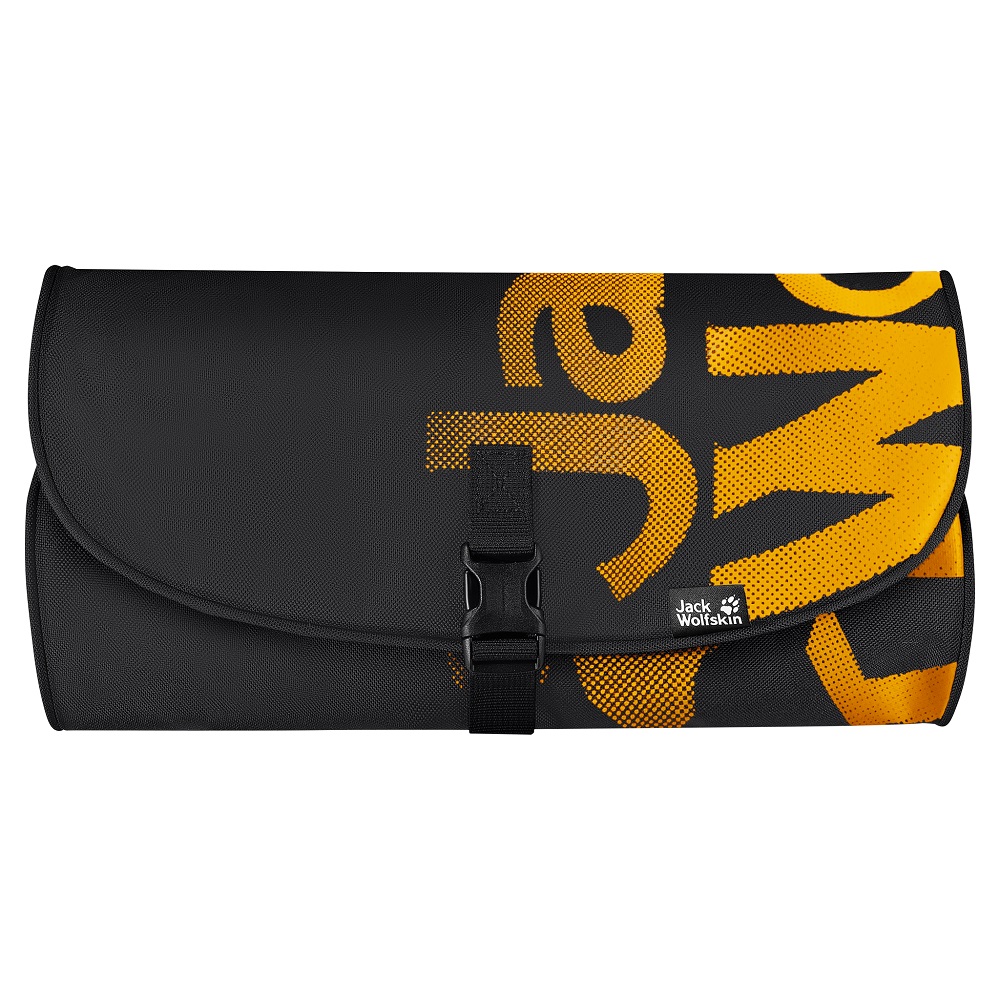 Jack Wolfskin Waschsalon Toilettas Black With Yellow Logo