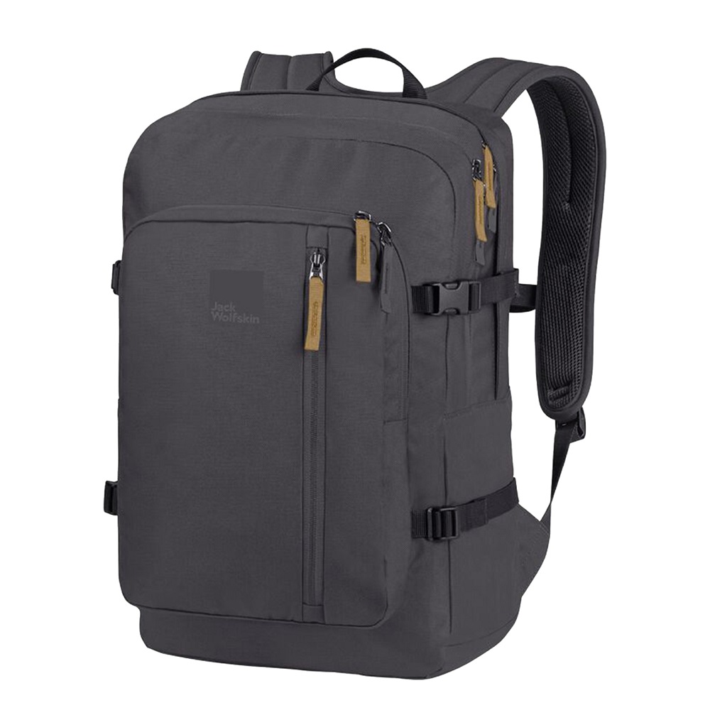 Jack Wolfskin Mannen Laptop Rugzak / Rugtas / Laptoptas / Werktas - Berkeley - Grijs - 14 inch