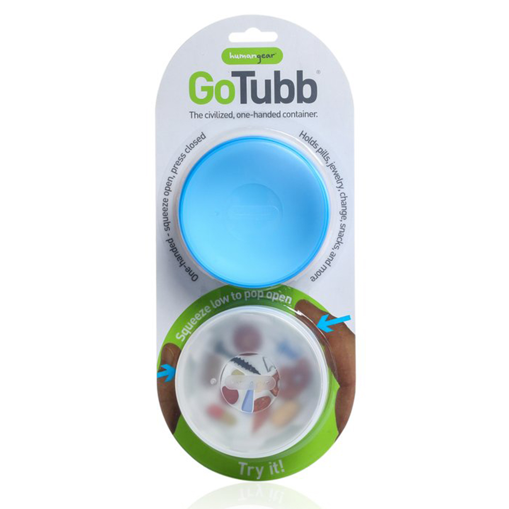 Human Gear GoTubb 2-Pack Large Opbergdoosjes Clear/Blue