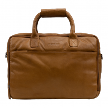 DSTRCT State Street Working Bag 2-vaks Laptoptas 17'' Cognac