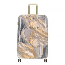 Charm London Travel Trolley L Marble Light Grey