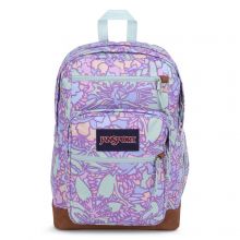 JanSport Cool Student Backpack 15" Fluid Floral Pastel Lilac