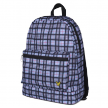 Lyle & Scott Check Backpack Blue Smoke