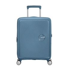 Bagageonline American Tourister Soundbox Spinner 55 Expandable Stone Blue aanbieding
