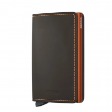 Secrid Slim Wallet Portemonnee Matte Truffle & Orange