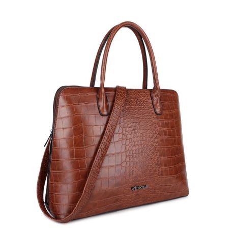 Wimona Luisa Schoudertas Croco Cognac