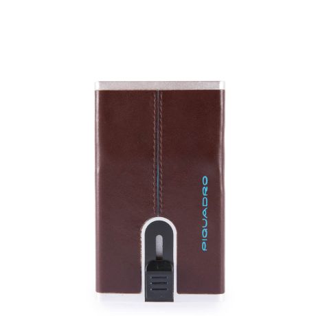 Stratford on Avon Op risico Onbevredigend Piquadro Blue Square Compact Wallet For Banknotes And Creditcards Mahogany