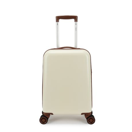 Duwen Welvarend cliënt Decent Retro Handbagage Koffer 55 cm White