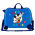 Mickey Mouse Rolling Suitcase 4 Wheels Circle Blue