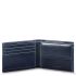 Piquadro Blue Square Men's Wallet With Flip Up/Coin Pocket Night Blue