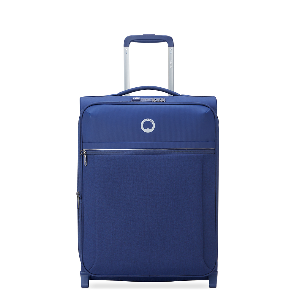 Delsey Handbagage zachte koffer / Trolley / Reiskoffer - Brochant 2.0 - 55 cm - Blauw