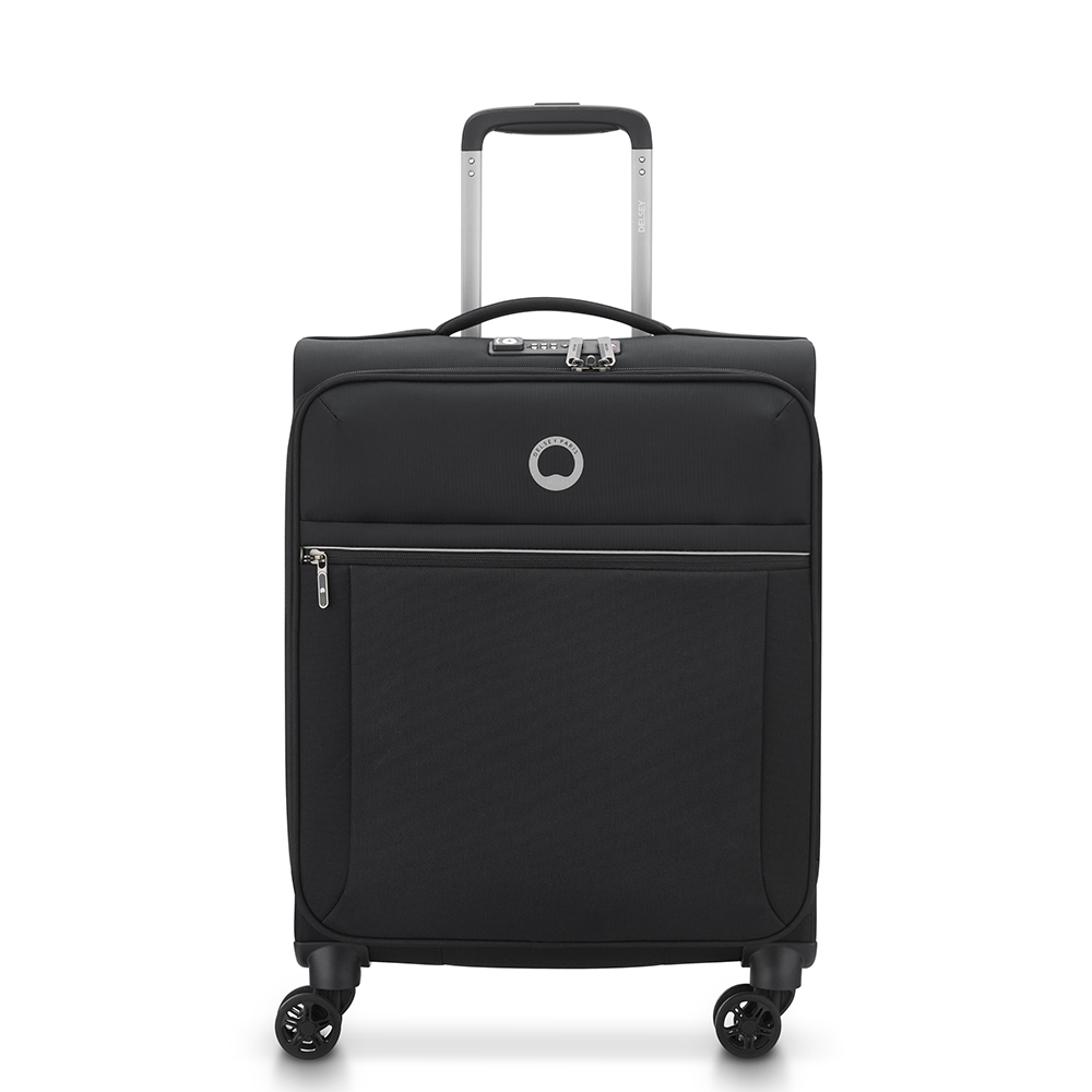 Delsey Handbagage zachte koffer / Trolley / Reiskoffer - Brochant 2.0 - 55 cm - Zwart