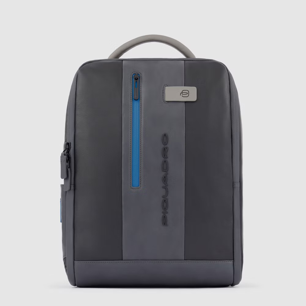 Piquadro Urban PC And iPad Cable Backpack 15.6&apos;&apos; Black/Grey with Blue