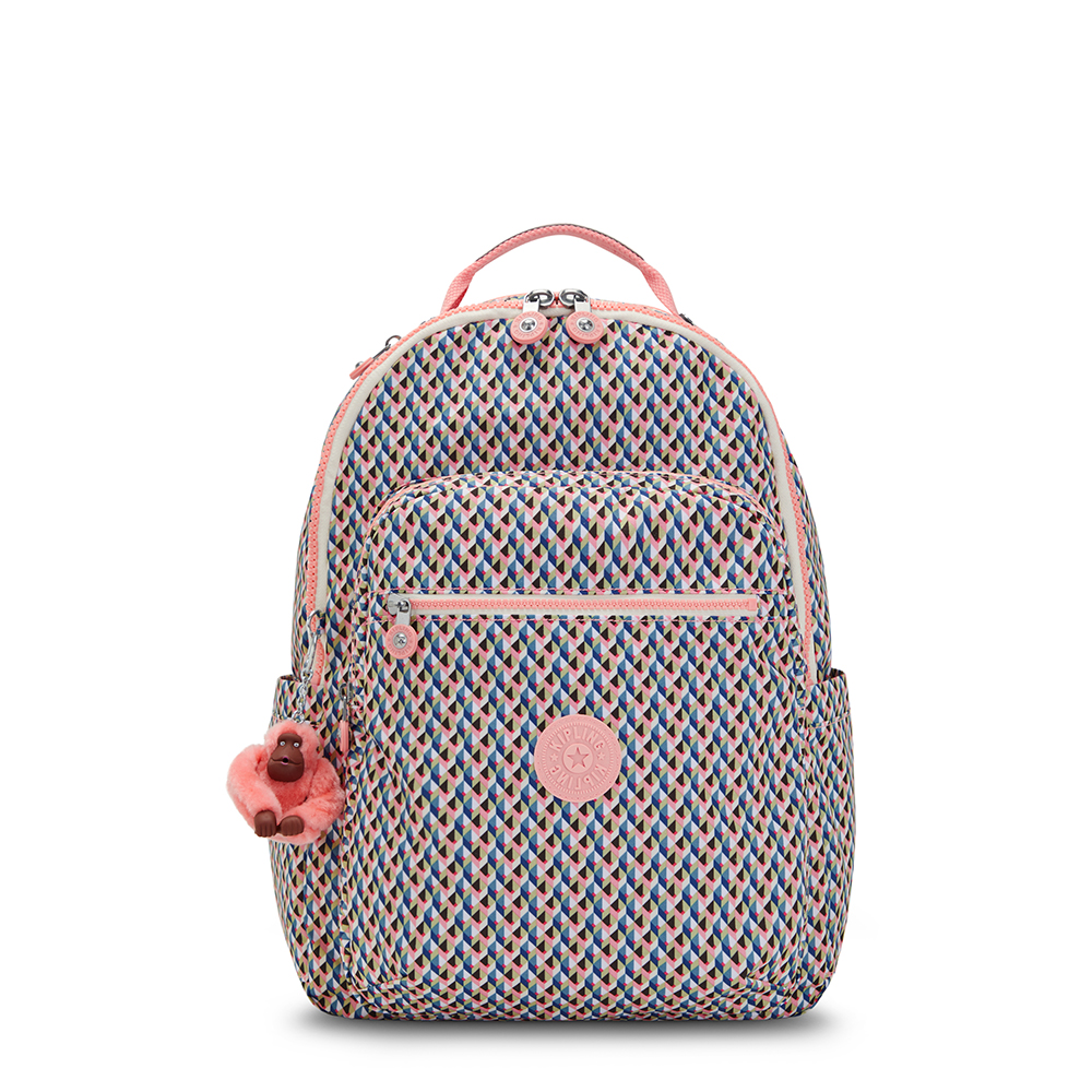 Kipling SEOUL Rugzak, 27 Liter, 15 inch laptopvak - Girly Geo