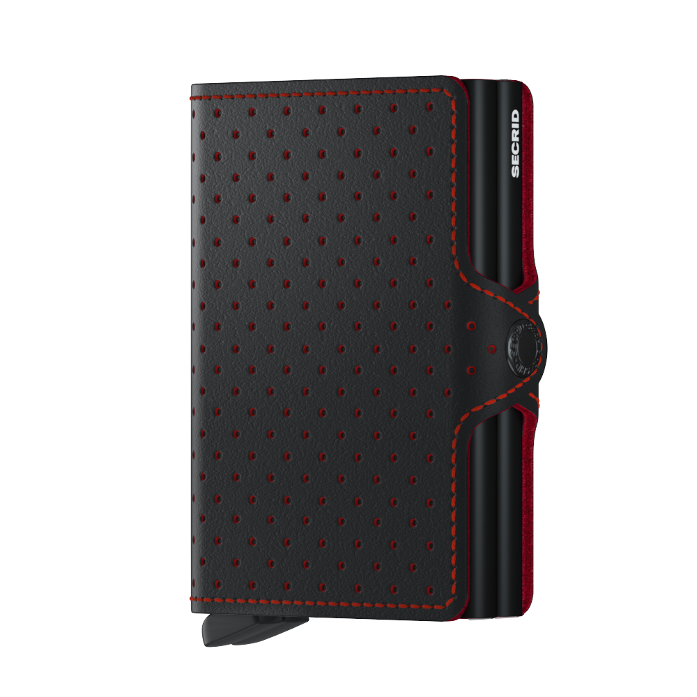 Secrid Twin Wallet Portemonnee Perforated Black-Red